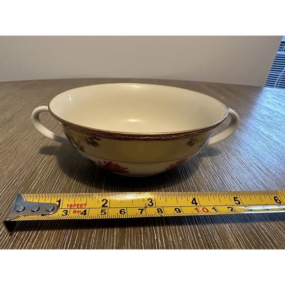 Set of 5 Bouillon/Soup Cups, Hand-Painted Floral Mums Porcelain Japanese - Picture 7 of 7